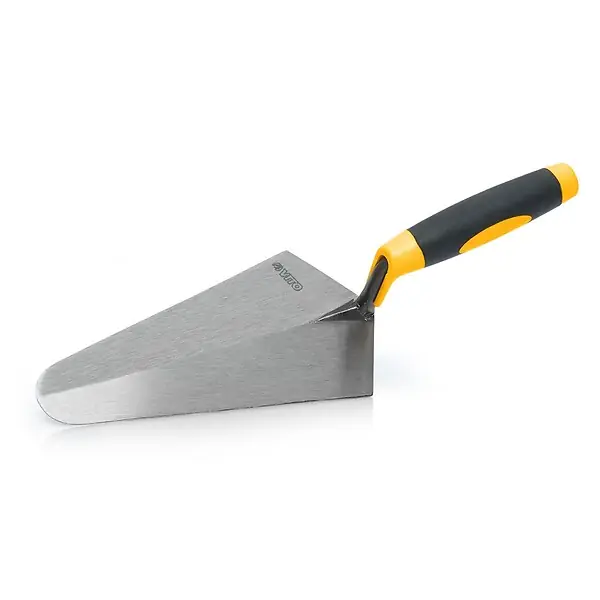 Truelle de maçon Portugaise forgée ronde 240mm Acier trempé Manche Bi-matière VITO Remise