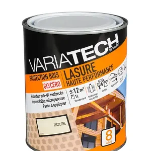 Lasure haute performance - Incolore - 1L VARIATECH Vente Directe