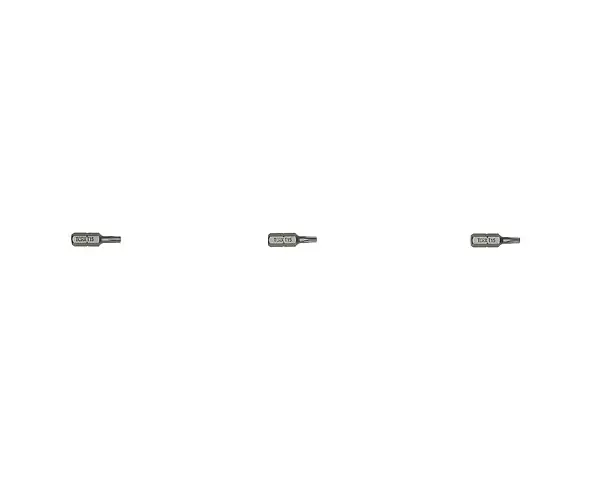 Achat Immédiat Carte de 3 embouts étoile percée TTX15 longueur 25 mm - HANGER - 133042
