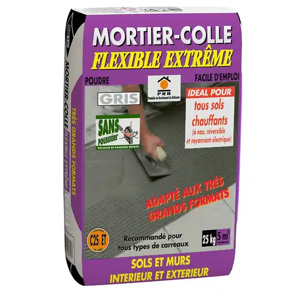 Mortier colle flexible extrême gris - 25kg PRB Meilleure Vente