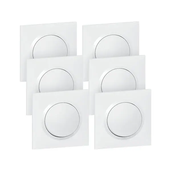 Top Vente Interrupteurs va-et-vient Dooxie Blanc - Lot de 6 LEGRAND