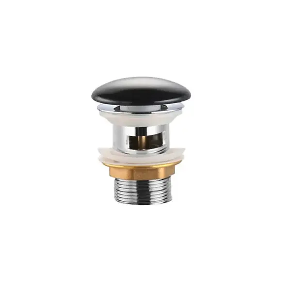 Nouvel Arrivage Bonde à écoulement libre Infinitio 5/4" sans trop-plein pour lavabos et vasques, noir mat (PZATKABKM) SWISS AQUA TECHNOLOGIES