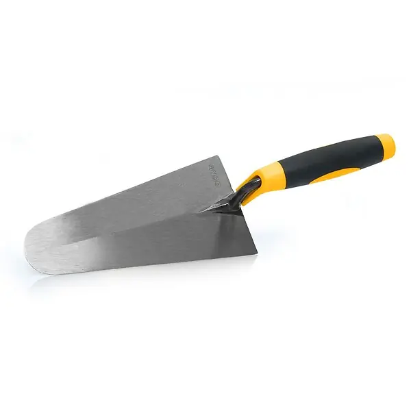 Truelle de maçon Portugaise forgée ronde 220mm Acier trempé Manche Bi-matière VITO Dernière Chance