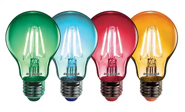 Lot de 4 lampes LED verre A60 Couleurs - E27 4W SYLVANIA Acheter Direct