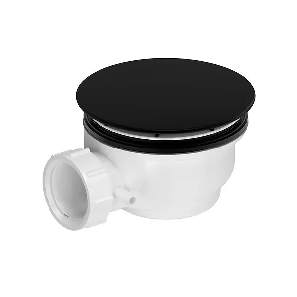 Offre Spéciale Bonde de Receveur Diamètre 90 mm - Capot Noir - Evacuation Horizontale AURLANE