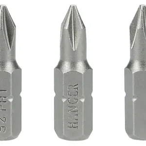 Carte de 3 embouts cruciformes PH1 25mm - HANGER - 133011 Certifié