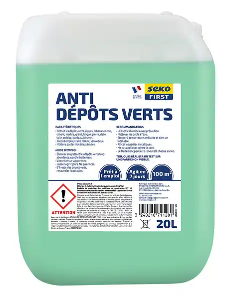 Promotion Saisonnière Traitement anti-dépôts verts Sekofirst - 20L