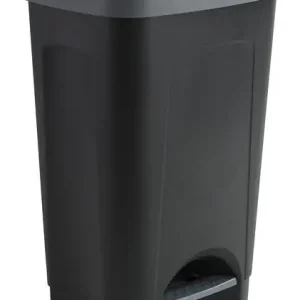 Réduction Poubelle à pédale - Noir - 50L SUNDIS