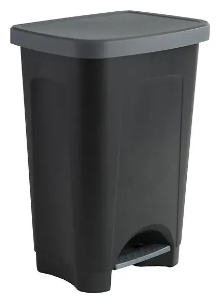 Réduction Poubelle à pédale - Noir - 50L SUNDIS