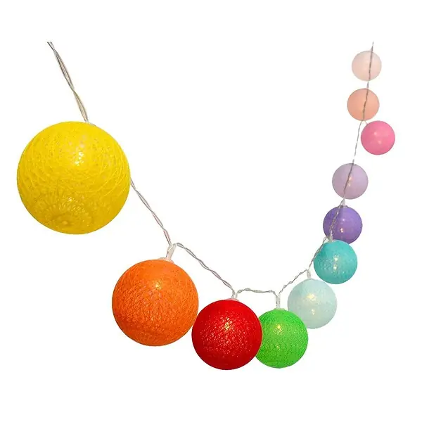 Seulement Aujourd'hui Guirlande solaire MIMY COLORS 10 boules coton 3.8M LUMISKY