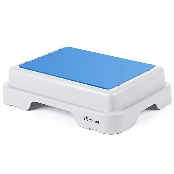 Marche pied antiderapant salle de bain empilable 43x33x11cm PP EVA bleu VOUNOT Promotion Saisonnière