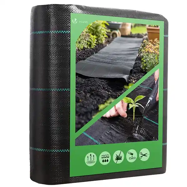 Promotion Saisonnière Toile de paillage contre les mauvaises herbes 25Mx1M Anti-UV 100g/m2 VOUNOT