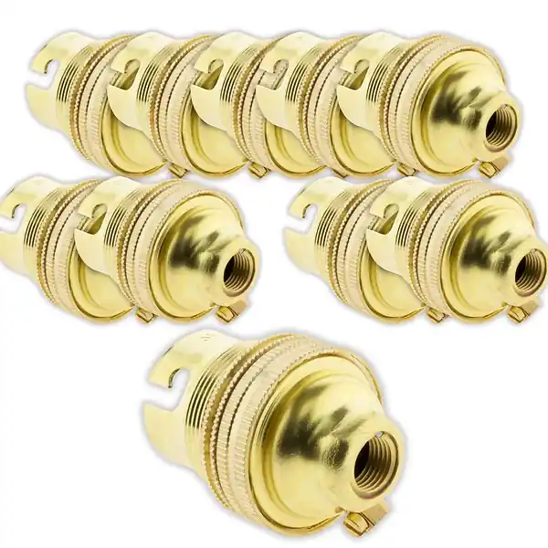 Marque Lot de 10 douilles B22 laiton bague borne de terre - double - Zenitech
