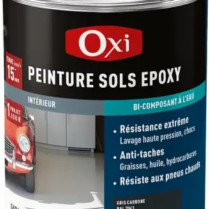 Peinture sol époxy bicouche - Gris Carbone RAL 7043 - 0,3 L OXI Authentique