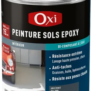 Bon Marché Peinture sol époxy - Gris foncé RAL 7000 - 0.3 L OXI