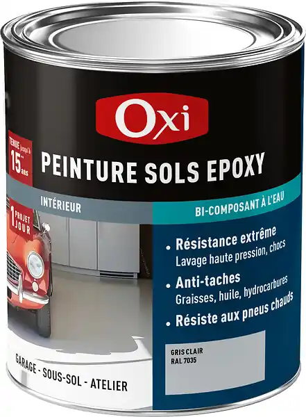 Peinture sol époxy - Gris clair RAL 7035 - 0,3 L OXI Acheter En Ligne