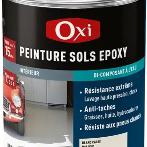 Promotion Saisonnière Peinture sol époxy bi-composant Blanc cassé RAL 9001 0,3L OXI