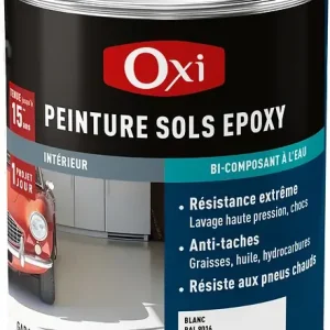 Peinture sol époxy - Bi-composant - Blanc RAL 9016 - 0,3 L OXI Offre Du Jour