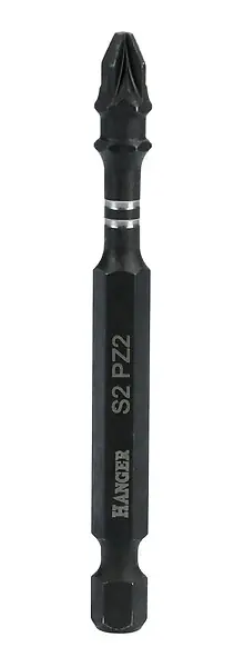 Embouts impact 1/4‘‘ cruciformes PZ2 longueur 50mm - HANGER - 134055 Produit De Marque