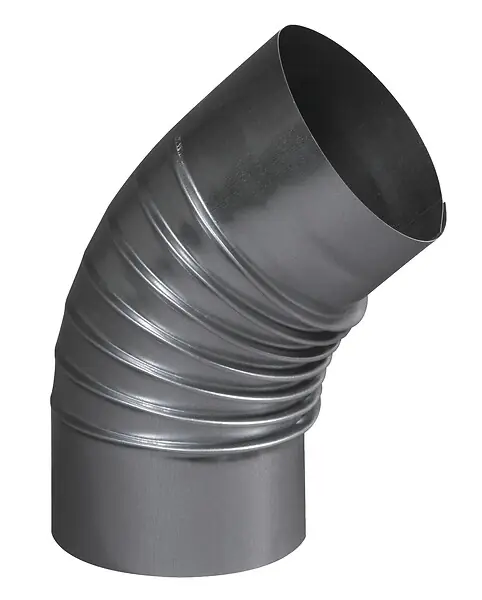 Coude plissé à 45° aluminié 125 mm - TEN - 374125 Promotion