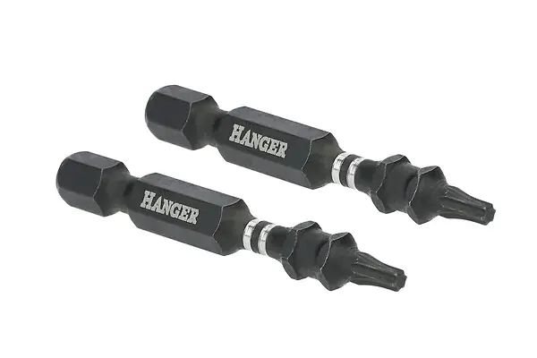 Paiement Sécurisé Jeu de 2 embouts impact 1/4‘‘ pour vis étoile T25 50mm - HANGER - 134063
