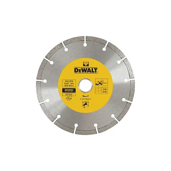 Disque diamant fritté Ø180mm DEWALT DT3721-QZ Vente Directe