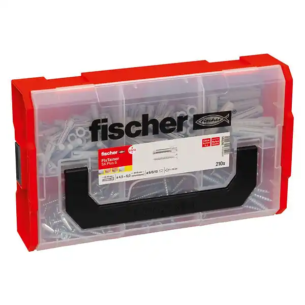 Coffret FixTainer chevilles SX Plus 6,8 / 10 avec vis FISCHER 567894 Prix Cassé