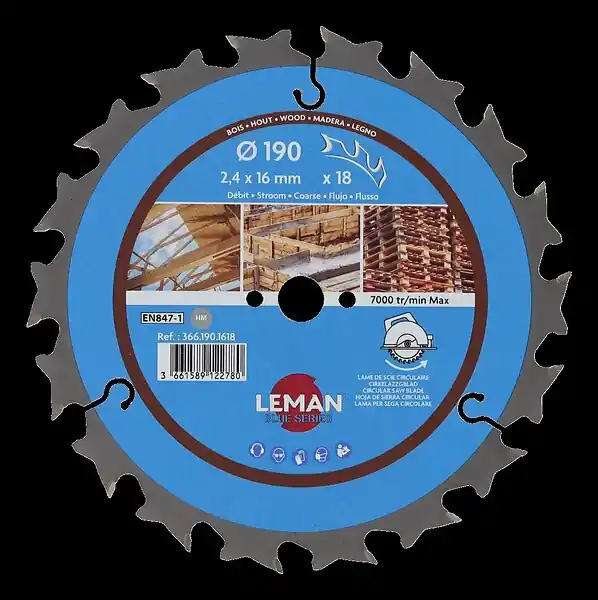 Lame scie circulaire bois - 190mm - Alésage 16mm LEMAN Nouvelle Collection