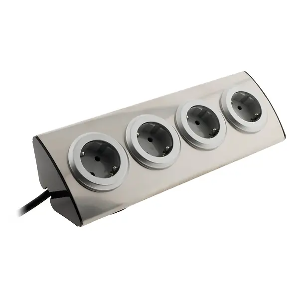 Multiprise de canapé angle Schuko 4x16A - Gris - Zenitech Meilleur Prix