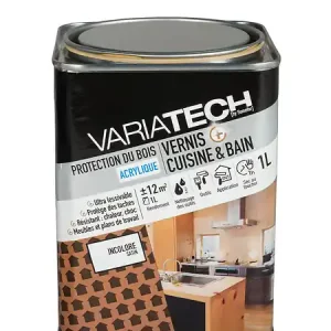 Vernis cuisine et bain incolore satin - 1L VARIATECH Authentique