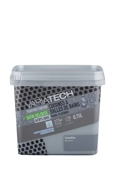 Peinture cuisine et bain Satin Velouté - Satellite - 0,75L VARIATECH Affaire À Saisir