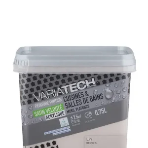 Dernier Modèle Peinture cuisine et salle de bains satin velouté - Lin - 0,75L VARIATECH
