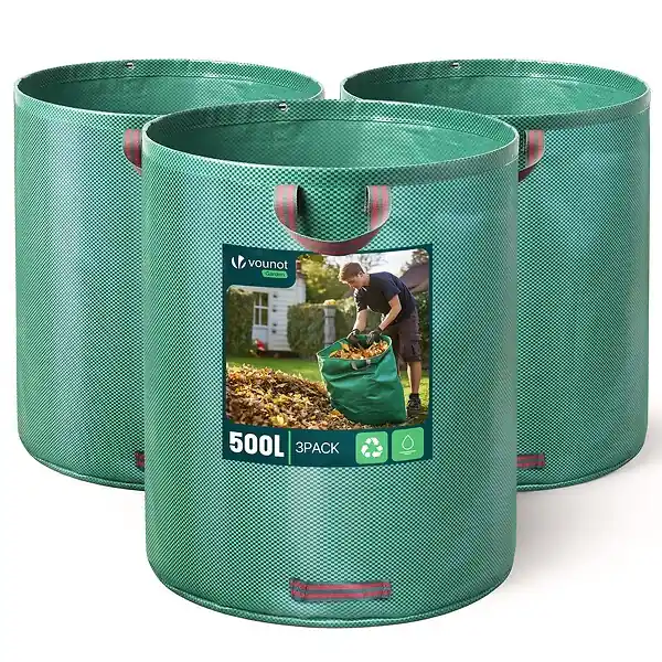 Quantité Limitée Sac de jardin 500L Lot de 3 sacs Extra Large VOUNOT