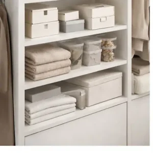 Tablettes mélaminées blanches 67,2 x 35,5 x 1,6 cm – Lot de 5 étagères de rangement GD MENUISERIES Dernière Chance