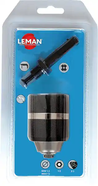 Mandrin auto-serrant avec adaptateur SDS+ - 1.5 à 13mm LEMAN Bon Marché