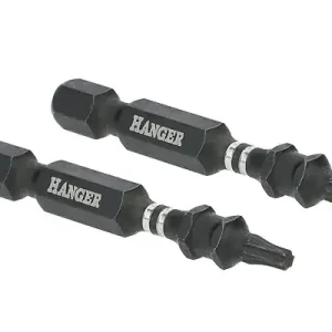 Jeu de 2 embouts impact 1/4‘‘ pour vis étoile T10 75mm - HANGER - 134084 Pas Cher