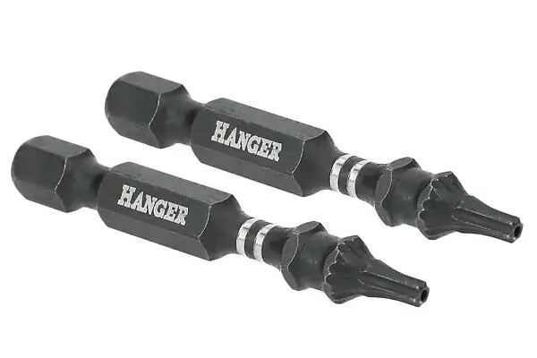 Jusqu'à Épuisement Des Stocks 2 embouts impact 1/4‘‘ étoile percée TTX10 longueur 75mm - HANGER - 134090