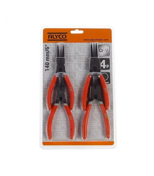 Commander Maintenant Set 4 Pinces Seeger 140 Mm Blister Alyco Orange Alyco 170582