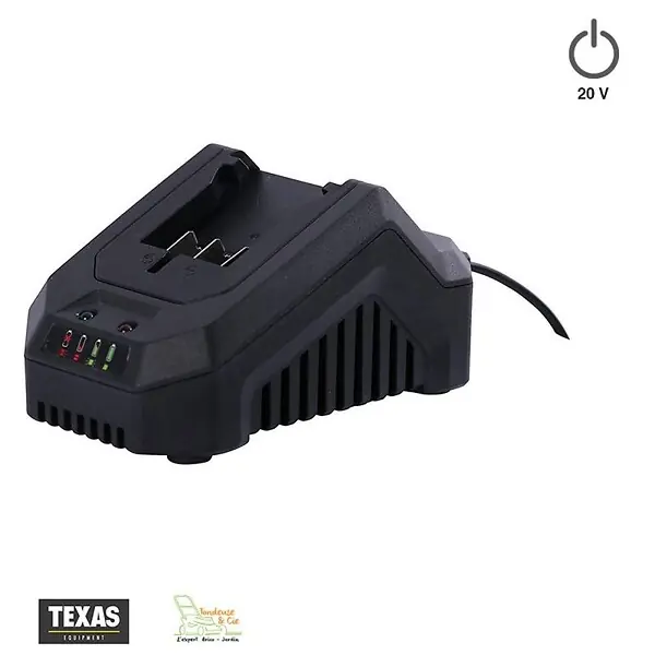 Chargeur rapide 2Ah pour outils sans fil à batterie Texas 20 volts Réduction
