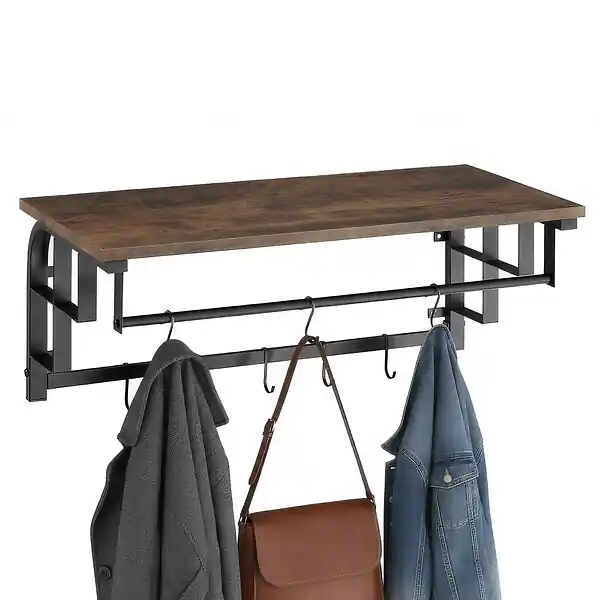 Porte-manteau à suspendre Westwood Bois foncé industriel, rustique TECTAKE Meilleure Vente