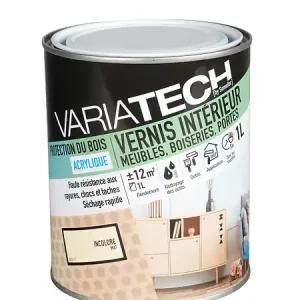 Vernis intérieur incolore mat - 1L VARIATECH Commander Vite
