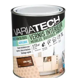 Vernis Intérieur Bois - Chêne Foncé - Satin 1L VARIATECH Marque