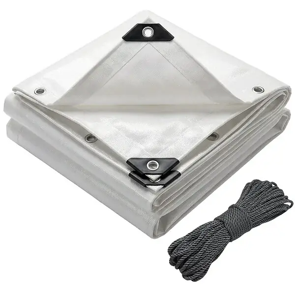 Bâche de Protection en Polyéthylène resistant et impermeable 180g/m² blanche 3x4m VOUNOT Commander Maintenant