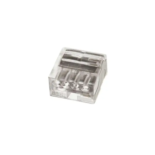 Jusqu'à Épuisement Des Stocks Boite de 100 bornes micro - 4 fils - Transparent - Série 243 Courant faible WAGO