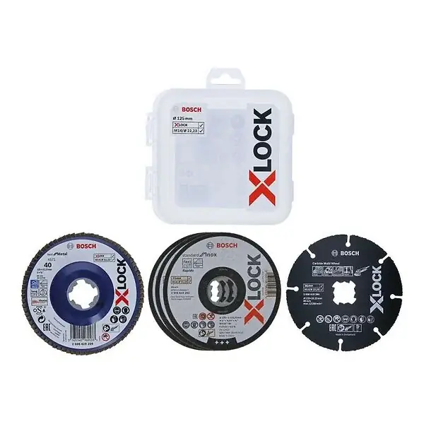 Coffret de disques et plateau à lamelles BOSCH Professional 2608619374 X-LOCK 125 mm Carbide Multi Wheel (5 pièces) Commander Vite