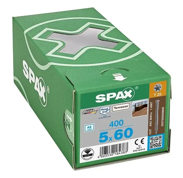 Affaire À Saisir 400 Vis Torx Autoforeuse 5x60 Spax-deck Inox A2 - Terrasse Bois Éxotique