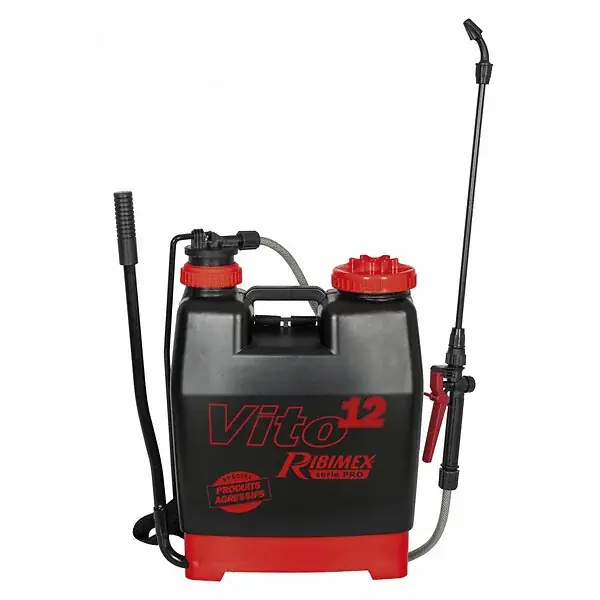 Meilleur Prix Pulverisateur RIBIMEX 13L à dos à pression entretenue spécial produits agressifs "VITO12" RIBITECH