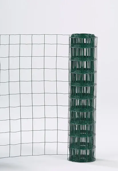 Promotion Grillage soudé galvanisé vert - 1,5x25m - Maille 10x7,5cm DIRICKX