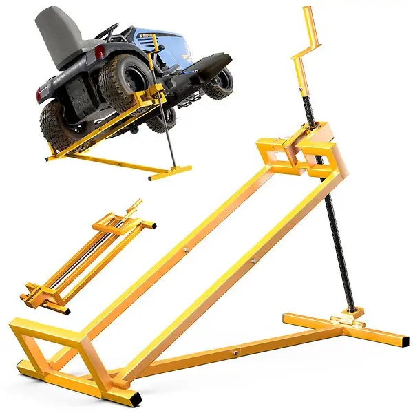 Leve tracteur Tondeuse Supporte 400 kg max Jaune VOUNOT Pas Cher