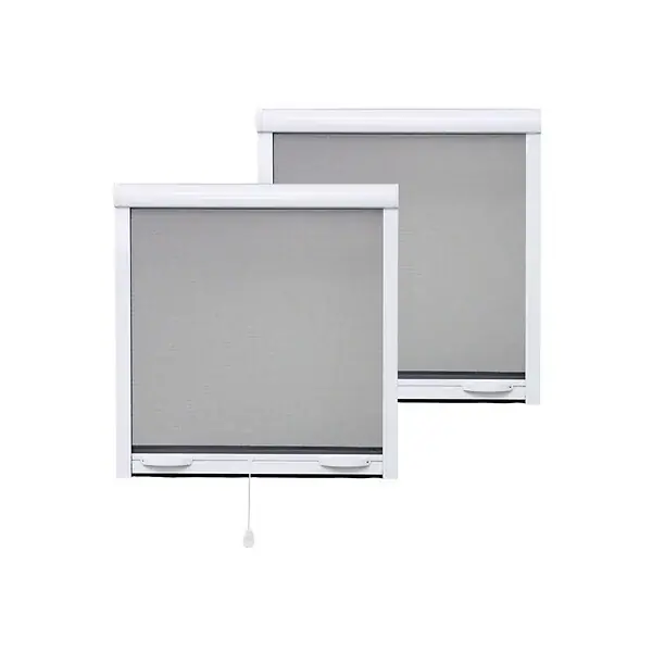 Réduction PACK ECO de 2 moustiquaires Enroulables ALU H145 cm x L130 cm Blanc VOLET-MOUSTIQUAIRE